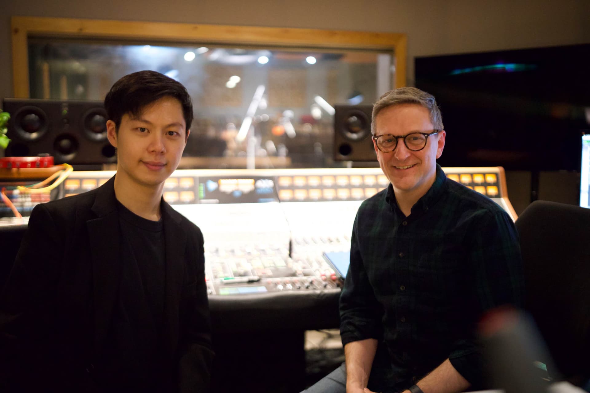 Han Chen with sound engineer Ryan Streber