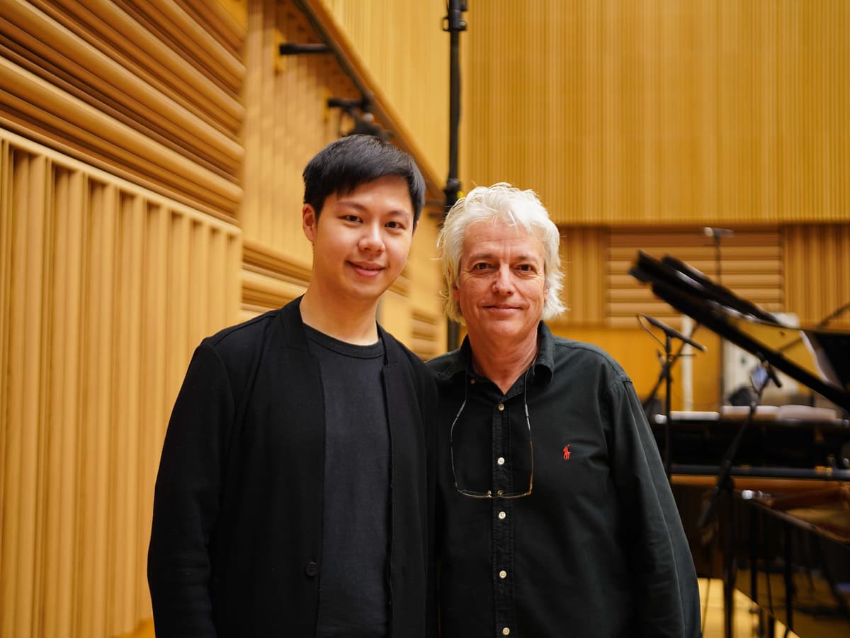 GRAMMY® FYC Campaign - Conductor John Jeter and Han Chen in rehearsal